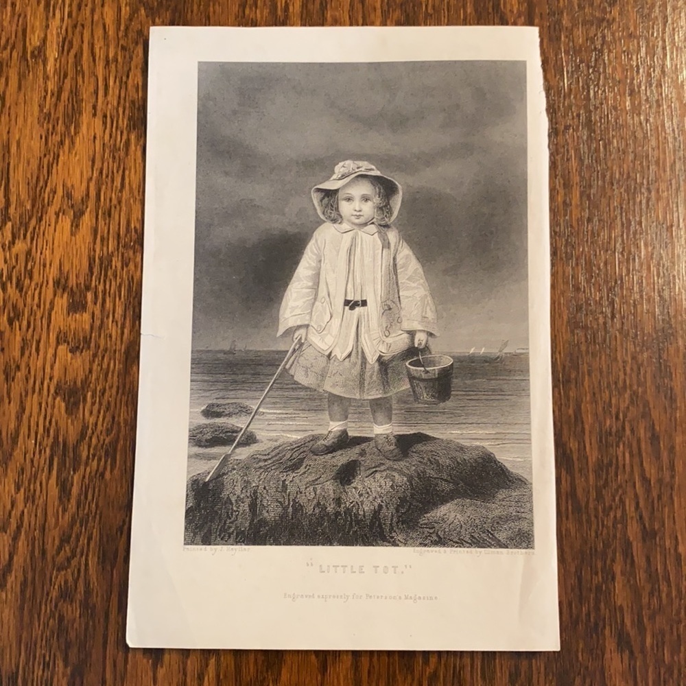 Little Tot 9" x 6" Antique Engraving/Print - Picture 2 of 7